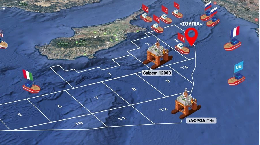 Υπό ναυτικό αποκλεισμό η Κύπρος: Επικοινωνία Αναστασιάδη-Τσίπρα και συμβούλιο πολιτικών αρχηγών – Η Τουρκία μας σέρνει σε πόλεμο – Αυλαία στην γεώτρηση της ΕΝΙ